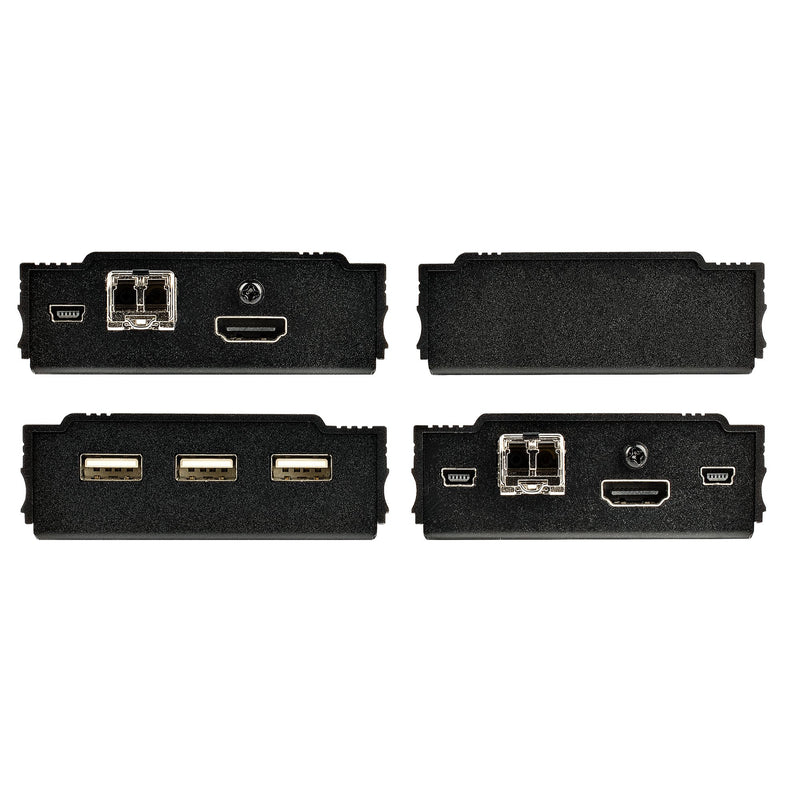StarTech.com Extendeur KVM 4K HDMI sur Fibre Optique - Extender Commutateur Console KVM HDMI Video & USB - jusqu'à 300m (MultiMode) - 2 Modules 10G MMF SFP+ - Kit d'Extension KVM (TX/RX)