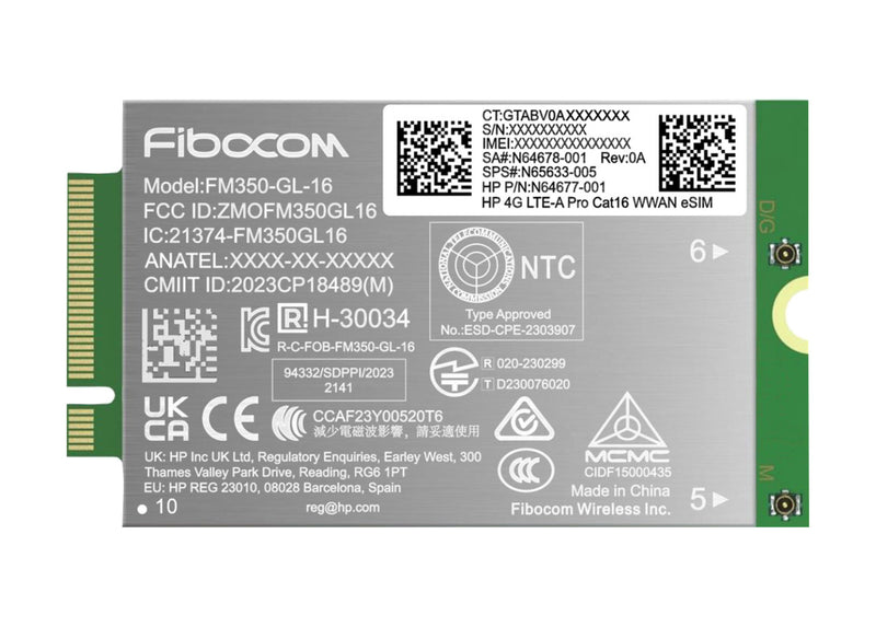 HP 4G LTE-A Pro Cat16 WWAN carte et adaptateur d'interfaces