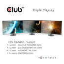 CLUB3D CSV-1564W65 station d'accueil USB 3.2 Gen 1 (3.1 Gen 1) Type-C Noir