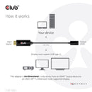 CLUB3D CAC-1333 câble vidéo et adaptateur 0,22 m HDMI Type A (Standard) USB Type-C Noir