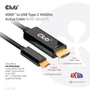 CLUB3D CAC-1334 câble vidéo et adaptateur 1,8 m HDMI Type A (Standard) USB Type-C Noir