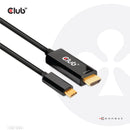 CLUB3D CAC-1334 câble vidéo et adaptateur 1,8 m HDMI Type A (Standard) USB Type-C Noir