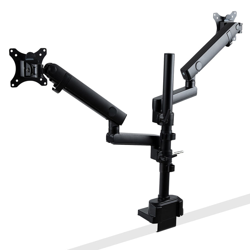 StarTech.com Dual Monitor PC Mount - Dual Monitor Arm VESA - 32" 8kg - Vertically Stackable - Holds 2 Screens Height Adjustable/Articulating - Clamp/Eyelet Mount