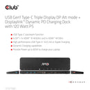 CLUB3D CSV-1566 station d'accueil USB 3.2 Gen 1 (3.1 Gen 1) Type-C Noir