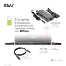 CLUB3D CSV-1566 station d'accueil USB 3.2 Gen 1 (3.1 Gen 1) Type-C Noir