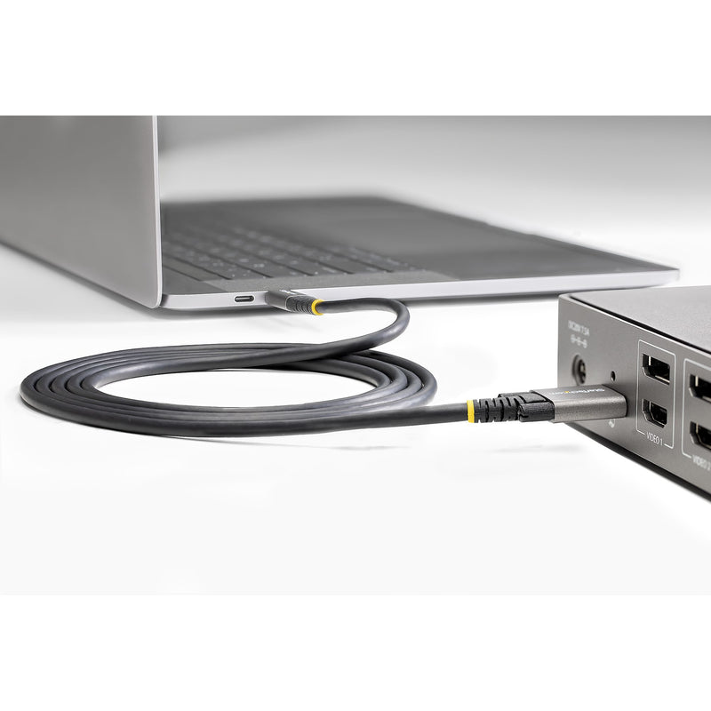 StarTech.com Câble USB-C de 1m, Verrouillage de la Vis Latérale, USB 10Gbps, 100W (5A) Power Delivery, 8K 60Hz/4K 144Hz DP Alt Mode, Certifié USB-IF - Compatible Thunderbolt