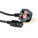 ACT AK5442 câble électrique Noir 1,8 m Prise d'alimentation type G Coupleur C13