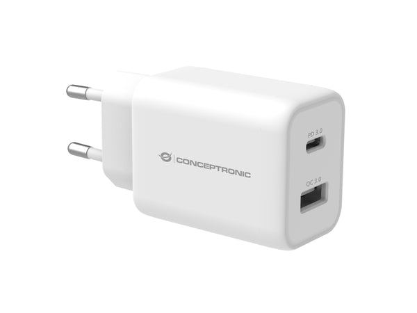 Conceptronic ALTHEA11W chargeur d'appareils mobiles Universel Blanc Secteur Charge rapide Intérieure