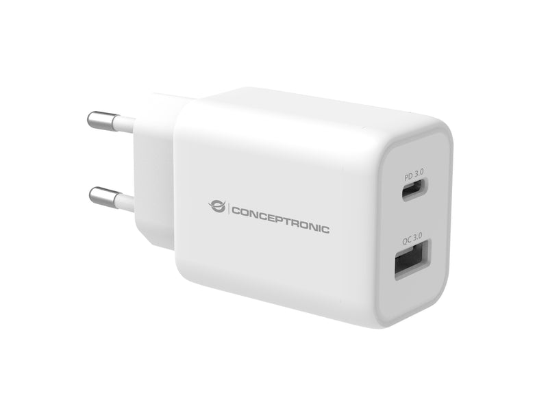 Conceptronic ALTHEA11W chargeur d'appareils mobiles Universel Blanc Secteur Charge rapide Intérieure