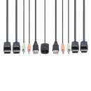 StarTech.com C2-DD46-UA2-CBL-KVM commutateur écran, clavier et souris Noir