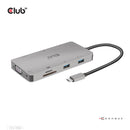 CLUB3D CSV-1594 station d'accueil USB 3.2 Gen 1 (3.1 Gen 1) Type-C Noir, Gris