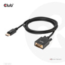 CLUB3D CAC-1012 câble vidéo et adaptateur 2 m DisplayPort VGA (D-Sub) Noir