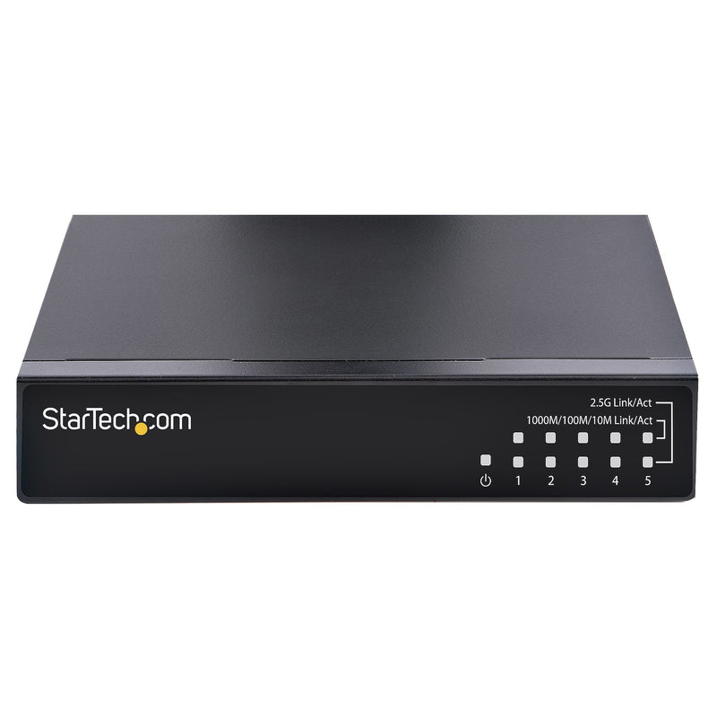 StarTech.com Commutateur 2.5G non géré - Commutateur Gigabit à 5 ports - Commutateur Ethernet 2.5GBASE-T non géré - Répartiteur Ethernet - Rail Din ou montage mural - Multi-Gigabit - Auto-MDIX - 9K Jumbo
