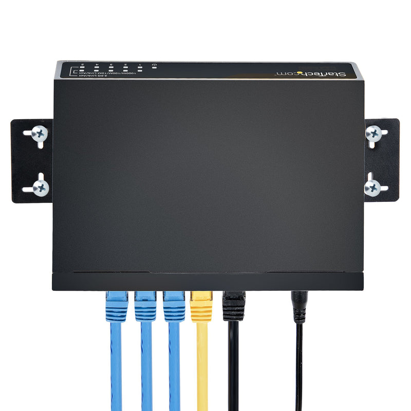 StarTech.com Commutateur 2.5G non géré - Commutateur Gigabit à 5 ports - Commutateur Ethernet 2.5GBASE-T non géré - Répartiteur Ethernet - Rail Din ou montage mural - Multi-Gigabit - Auto-MDIX - 9K Jumbo