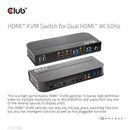 CLUB3D CSV-1382 commutateur écran, clavier et souris Noir