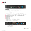 CLUB3D CSV-1382 commutateur écran, clavier et souris Noir