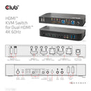 CLUB3D CSV-1382 commutateur écran, clavier et souris Noir