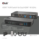 CLUB3D CSV-1382 commutateur écran, clavier et souris Noir