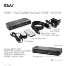 CLUB3D CSV-1382 commutateur écran, clavier et souris Noir