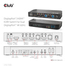 CLUB3D CSV-7210 commutateur écran, clavier et souris Noir