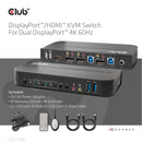 CLUB3D CSV-7210 commutateur écran, clavier et souris Noir