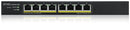 Zyxel GS1915-8EP Beheerde L2 Gigabit Ethernet (10/100/1000) Ethernet-verbinding, ondersteunt Power over Ethernet (PoE) Zwart