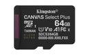 Kingston Technology 64GB microSDXC Canvas Select Plus Gen3 100MB/s A1 (Adaptateur SD inclus)