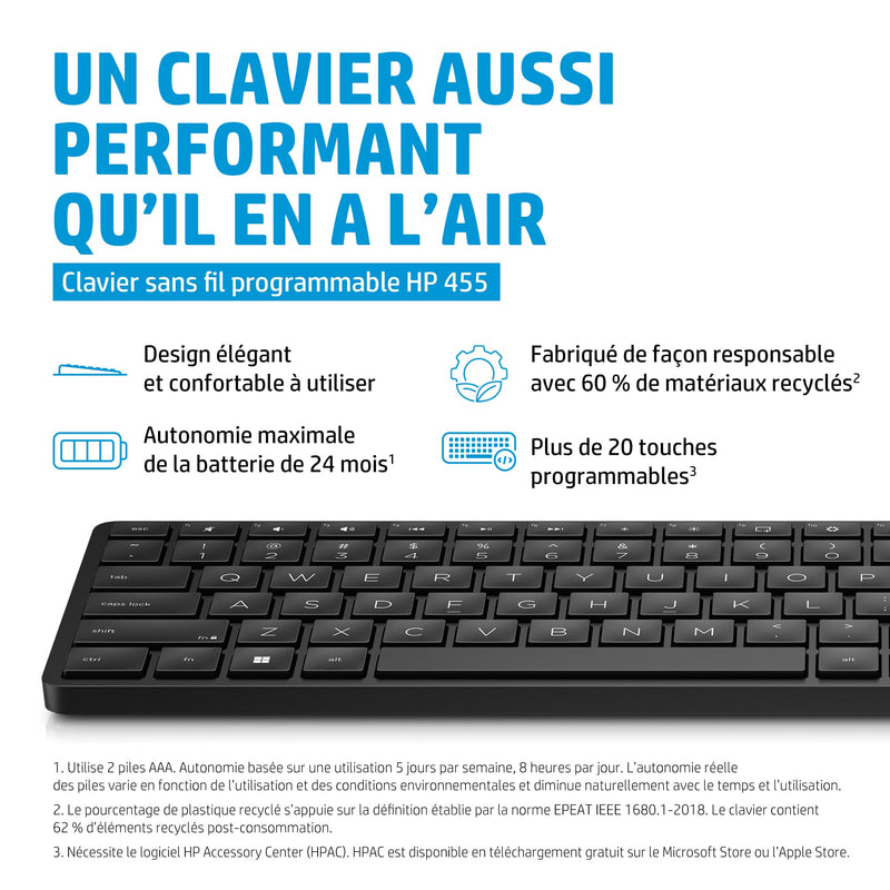 HP Clavier sans fil programmable 455