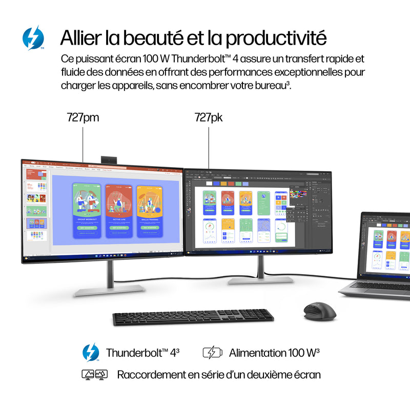 HP Écran 4K Thunderbolt 4 Series 7 Pro 27 pouces - 727pk