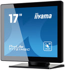iiyama ProLite T1721MSC-B2 17" (43,2 cm) PC-flatpanelmonitor, 1280 x 1024 pixels SXGA LED-touchscreen, tafelmodel, zwart