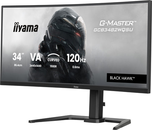 iiyama GCB3482WQSU-B1 platte PC-monitor 86,4 cm (34") 3440 x 1440 pixels UltraWide Quad HD LED Zwart