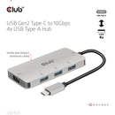CLUB3D 4-Port USB-A Hub for USB-C – 10Gbps Fast Transfer