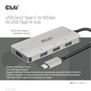 CLUB3D 4-Port USB-A Hub for USB-C – 10Gbps Fast Transfer