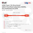 CLUB3D CAC-1573 câble USB USB 2.0 2 m USB C Rouge