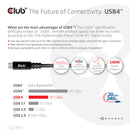 CLUB3D CAC-1575 câble USB USB4 Gen 2x2 2 m USB C Noir
