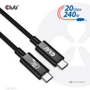 CLUB3D CAC-1575 câble USB USB4 Gen 2x2 2 m USB C Noir