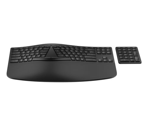 HP 965 BLK ERGONOMIC WL KBD Draadloos RF + Bluetooth-toetsenbord Zwart