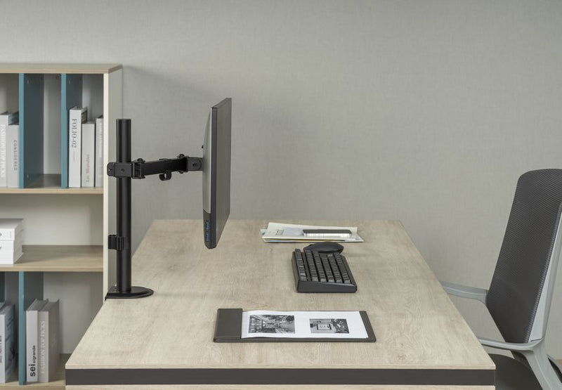 Equip 17"-32" scharnierende monitor bureausteun, zwart