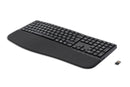 HP 680 Comfort Dual-Mode Keyboard clavier Maison RF sans fil + Bluetooth AZERTY Belge Noir