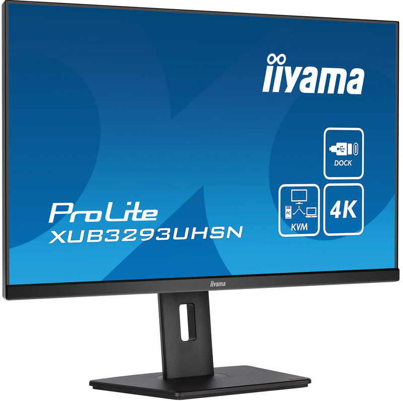 iiyama ProLite XUB3293UHSN-B5 80 cm (31,5") 3840 x 2160 pixels 4K Ultra HD LCD Zwart PC plat scherm
