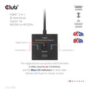 CLUB3D CSV-1384 commutateur écran, clavier et souris Noir
