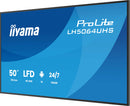 iiyama LH5064UHS-B1AG Dynamisch beeldscherm, 127 cm (50") Digital Signage Flat Panel, Wi-Fi, 500 cd/m², 4K Ultra HD, Zwart, Geïntegreerde Android-processor, 24/7