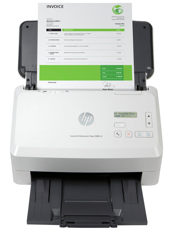 HP ScanJet Enterprise Flow 5000 s5 Scanner à defilement A4, jusqu’à 65ppm/130ipm, 600 x 600 DPI