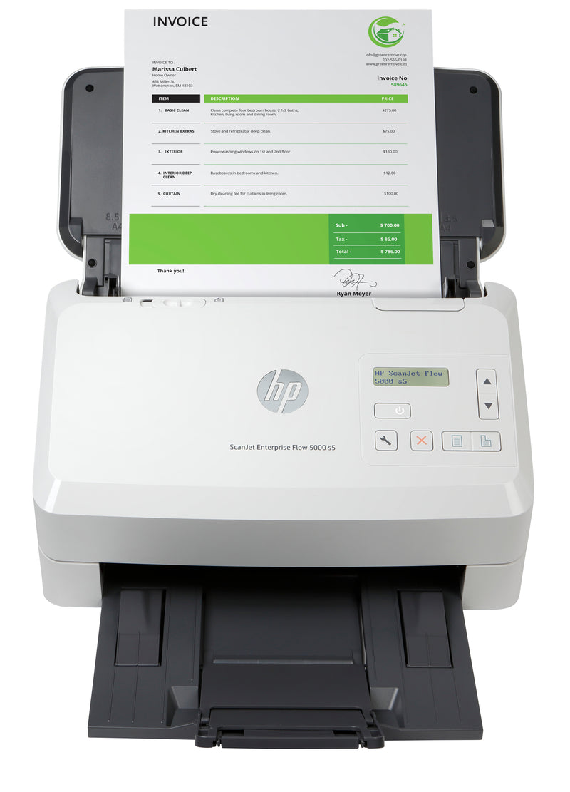 HP ScanJet Enterprise Flow 5000 s5 Scanner à defilement A4, jusqu’à 65ppm/130ipm, 600 x 600 DPI