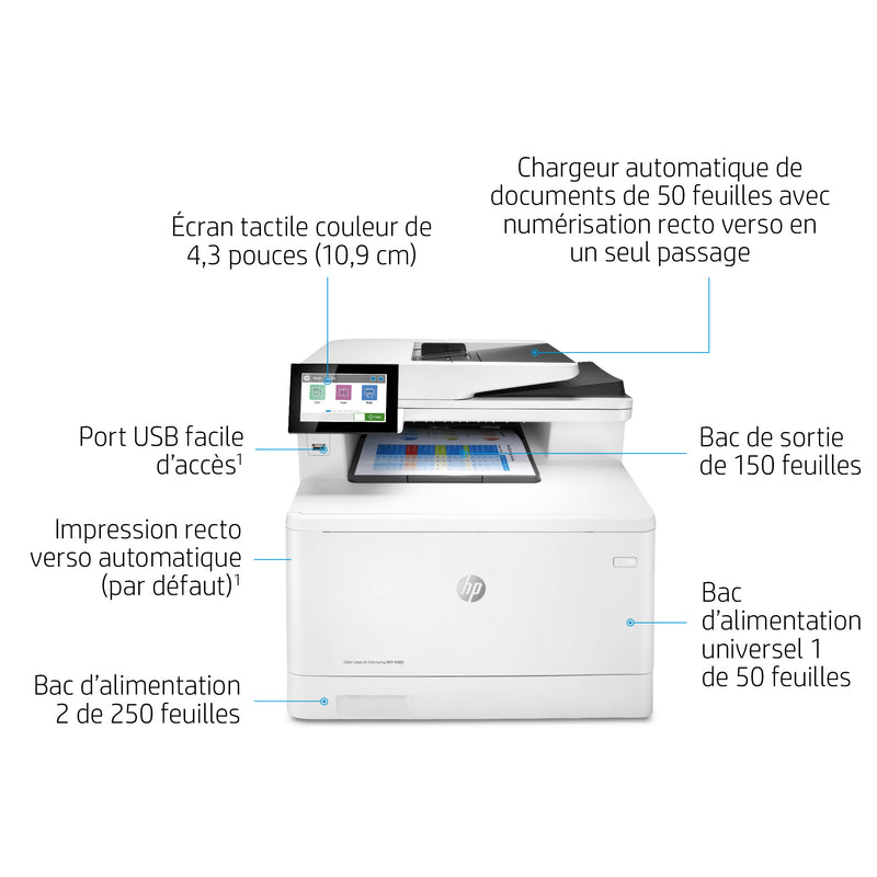 HP Color LaserJet Enterprise LaserJet Enterprise M480f Multifunction Couleur Imprimante, Ethernet uniquement; Copieur, Scanner