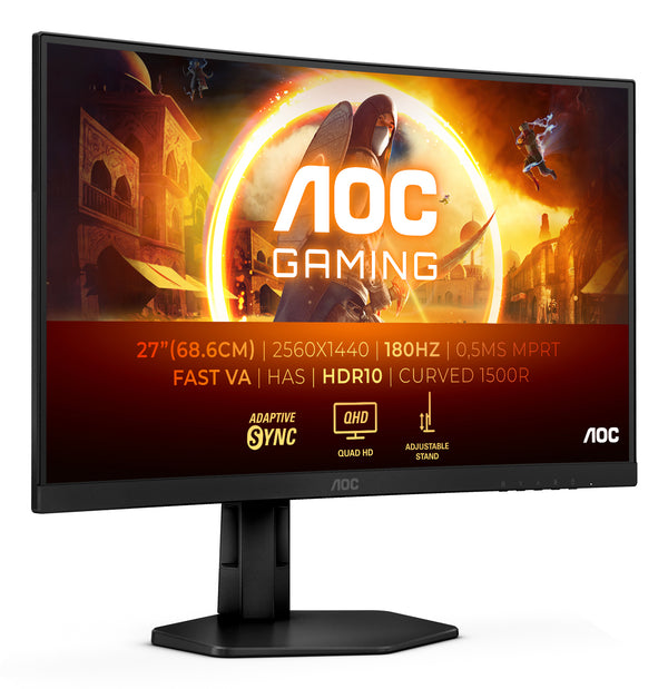 AOC G4 CQ27G4X écran plat de PC 68,6 cm (27") 2560 x 1440 pixels Quad HD LCD Noir