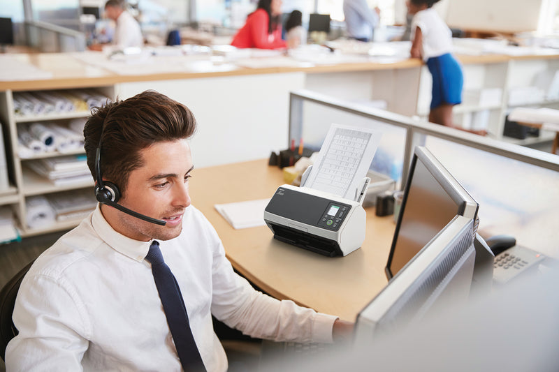 Ricoh fi-8170 Numériseur chargeur automatique de documents (adf) + chargeur manuel 600 x 600 DPI A4 Noir, Gris