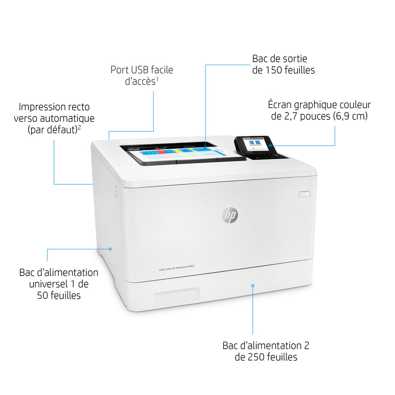 HP Color LaserJet Enterprise LaserJet Enterprise M455dn Couleur Imprimante, Ethernet uniquement; Recto verso