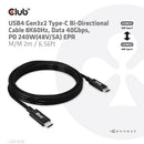 CLUB3D CAC-1578 câble USB USB4 Gen 3x2 2 m USB C Noir