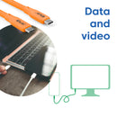 CLUB3D Kabel / Adapter câble USB USB4 Gen 2x2 2 m USB C Orange